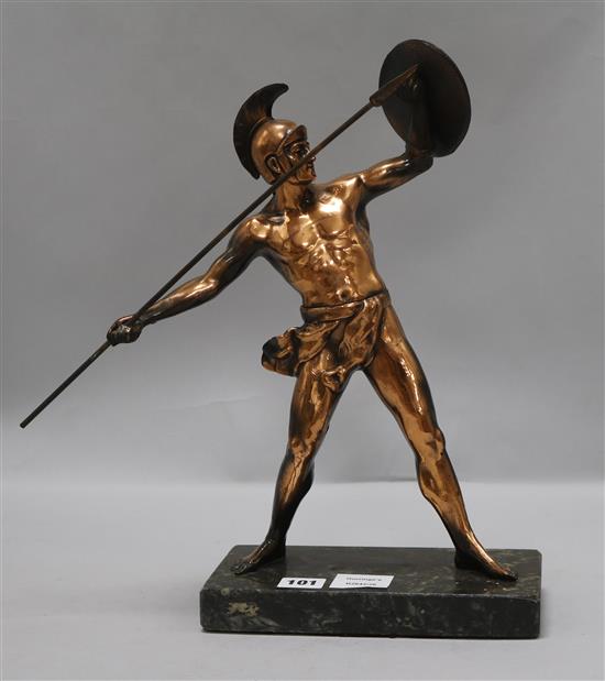A copper figure of Spartan